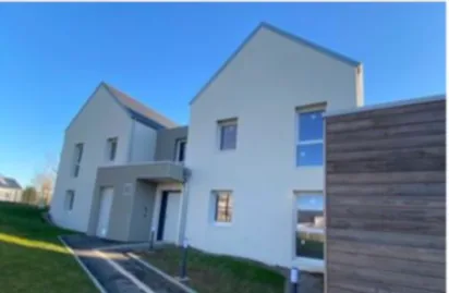 Logements à pignons enduits à Landerneau